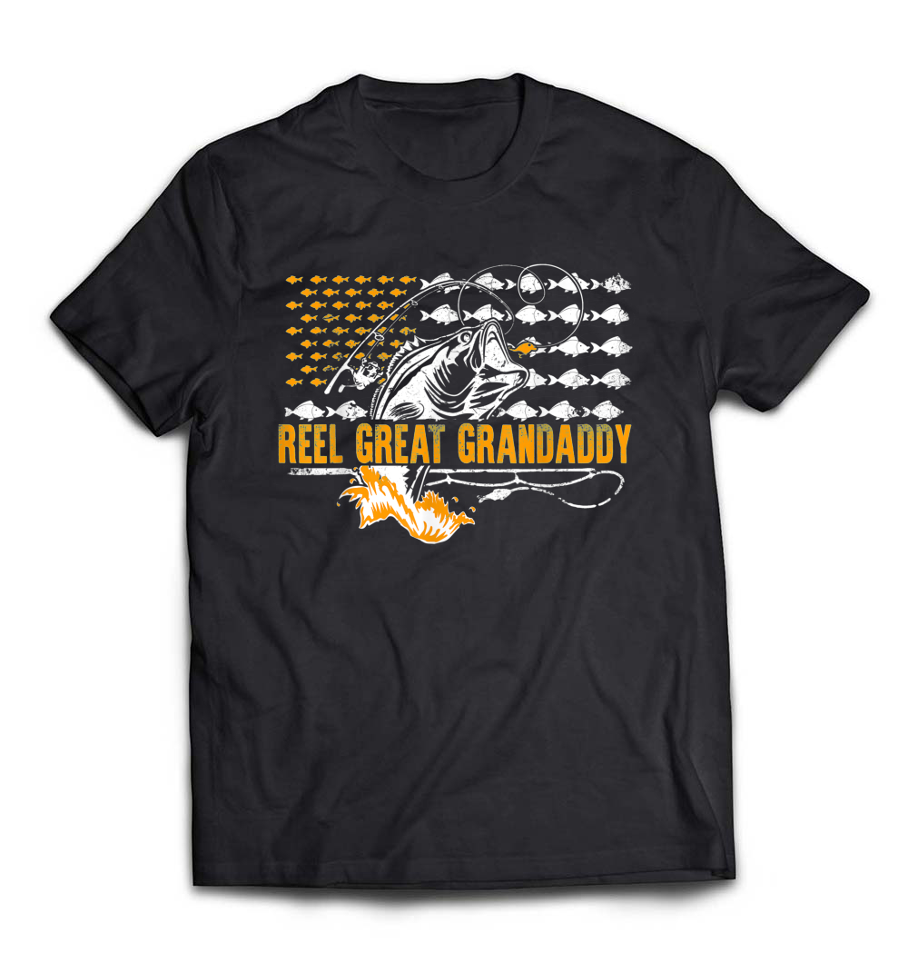 Reel Great Grandaddy Fishing Father’s Day Gift T-Shirt: Celebrate Generations of Fishing